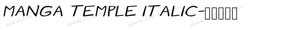 Manga Temple Italic字体转换